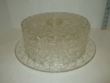 Retro Plastic Cake Plate w/ Cover