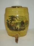 Beautiful Royal Staffordshire Ceramic Drink Cooler w/Wooden Spigot