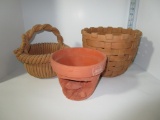 Lot - Decorative Terra Cotta Flower Pots