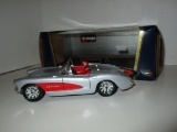 1957 Corvette  1:24 Scale Die Cast Model by Durago.  Original Box Torn