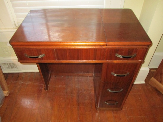 Vintage Sewing Machine Cabinet Only - Mixed Woods - Few Scratches