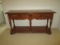 Mid Century Modern Pecan Finish 2 Drawer Entry Table w/Traditional