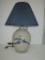 Salt Glaze Pottery Lamp w/Sweet Hand Painted Bird Design 18