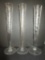 Lot Etched Crystal Bud Vases - 1 pr 10 1/2