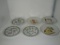 Lot Decorative Luncheon Plates 3 w/Fruit 3 w/Floral Designs