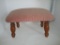 Upholstered Foot Stool w/Wood Turned Legs  9