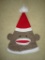 Sock Monkey Santa Hat