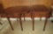 Pair Pine One Drawer Drop Leaf End Tables w/Wood Turned Legs