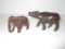 Lot Carved African Elephant 2