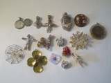 Lot Misc. Costume Jewelry.  Whimsical Broaches, Pendants & Other