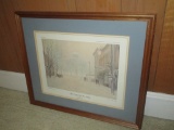 Frank Sawyier's Print 'Old Capitol In The Snow' Circa 1981