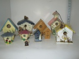 Lot Misc. Decorative Bird Houses Various Designs & Sizes