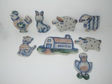 Lot M.A. Hadley Barn w/Farm Animals