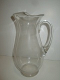 Clear Glass Vase w/Applied Handle 9