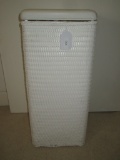 White Wicker Clothes Hamper 26