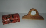 Lot Miniature Toy Onion head Clock & Decorative Lipstick Case