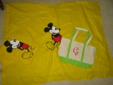Lot 2 Mickey Mouse Ponchos & 1 Tote Monogramed G