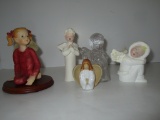 Lot Misc. Angels Various Sizes (Clay, Ceramic, Resin & Glass)