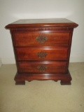 Sumter Furniture Co. 3 Drawer Pecan Night Stand w/Traditional Pulls,