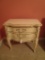 French provincial Style 2 Drawer end Table.  Wear on Finish