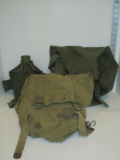 Vintage Military Bag, Canteen, Belt & Other - Worn