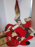 Lot - Vintage Christmas Stockings, Book , etc.