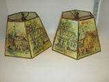 Pair Vintage Lampshades