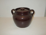 Brown Glaze Double Handled 5 1/2