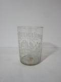 Vintage Etched Advertising Glass, Penna Bottling & Supply Co