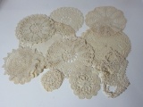 Lot Vintage Crocket Doilies.  Various Sizes & Designs