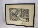 Framed Engraving 