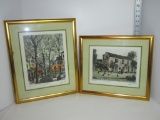 Lot Hand Colored Lithos Signed by Artist