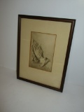 Praying Hands Framed Postcard  9