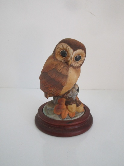 Andrea by Sadek Porcelain Owl Figurine 3 5/8"