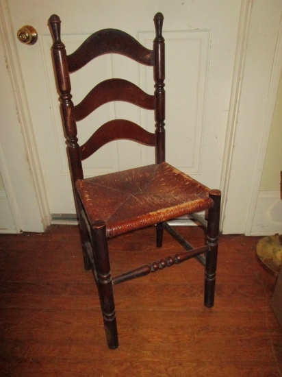 Ladder Back Chair w/Rush Seat.