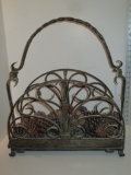 Decorative Metal Log Holder w/ Handle - 21