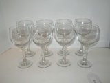 Lot 8 Clear Wine Stems