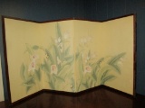 4 Panel Silk Screen w/ Calla Lilly Design.- Panels 8 1/4