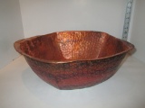 Gorgeous Hammered Copper Bowl - 16.5