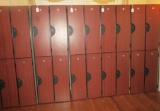 Gym Locker Unit w/ 4 Lockers #1,2,3,4 - measures 6' x 24
