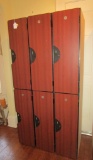 Gym Locker Unit w/ 6 Lockers #25,26,23,24,21,22 - measures 6' x 36