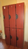 Gym Locker Unit w/ 6 Lockers #17,18,19,20,21,22 - measures 6' x 36