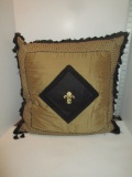 Black & Gold Decorative Accent Pillow - 19