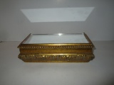 Gilt Painted wall mount Shelf w/ w/ Mirrored Top - 2.5