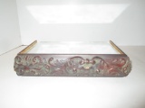 Decorative Wall Mount Shelf w/ Mirrored Top - 1 3/4