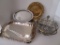 Lot Misc Silver Plate Platters Etc. - see all pictures