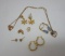 Lot Misc. Earrings & Heart Pendant & Chain