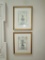 Pair Palm & Pineapple Prints - Framed Size 22