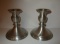 Pair Leonard Pewter Candlesticks 4.5