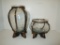 Pair Glass Vases w/ Bamboo Wraps 11